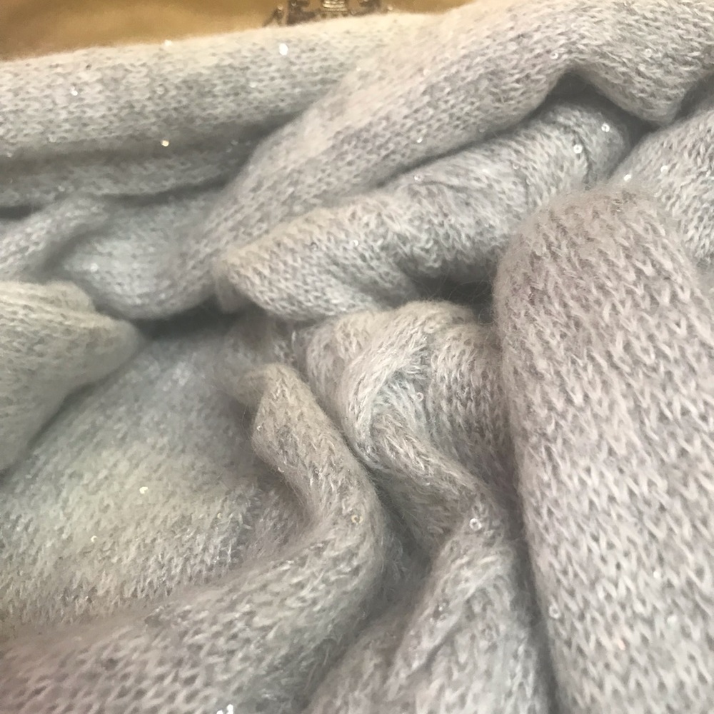 Juicy Couture scarf vintage wool glitter with poms pompoms - Picture 6 of 7